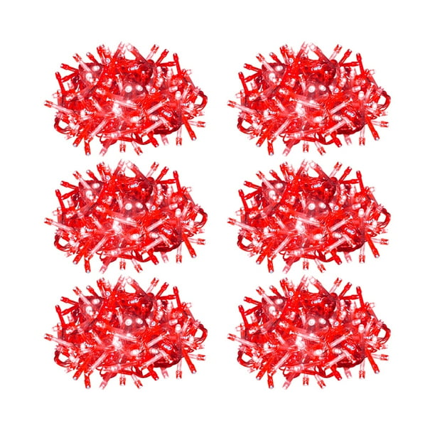 Serie Navideña Decorativa Luz Led Rojo/Blanco 300 Focos 8 Funciones 15 mt Importadora La Merced Paquete 6 pz Alta Resistencia