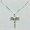 thumbnail image 2 of 2Ct Round Cut Lab Created Diamond Cross Pendant Necklace 14K White Gold Plated, 2 of 2