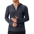 thumbnail image 2 of FRSASU Men's UPF 50+ Sun Protection Outdoor Lightweight Full Zip Hoodie Jacket Long Sleeve Fishing Hiking Performance Shirt Dark Gray, 2 of 7