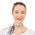 thumbnail image 3 of Women's Retro Vintage Versatile Neckerchief Head Scarf Hair Tie Sash Scrunchie, Tie Dye Light Gray, 3 of 3