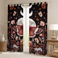 thumbnail image 2 of Manfei Hippie Moth Butterfly Black Out Curtains for Kids, Rustic Groovy Floral Curtains Pack of 2 (42x63 Each), Tribal Bohemian Style Bedroom Curtains, Living Room Curtains Decor, 2 of 6