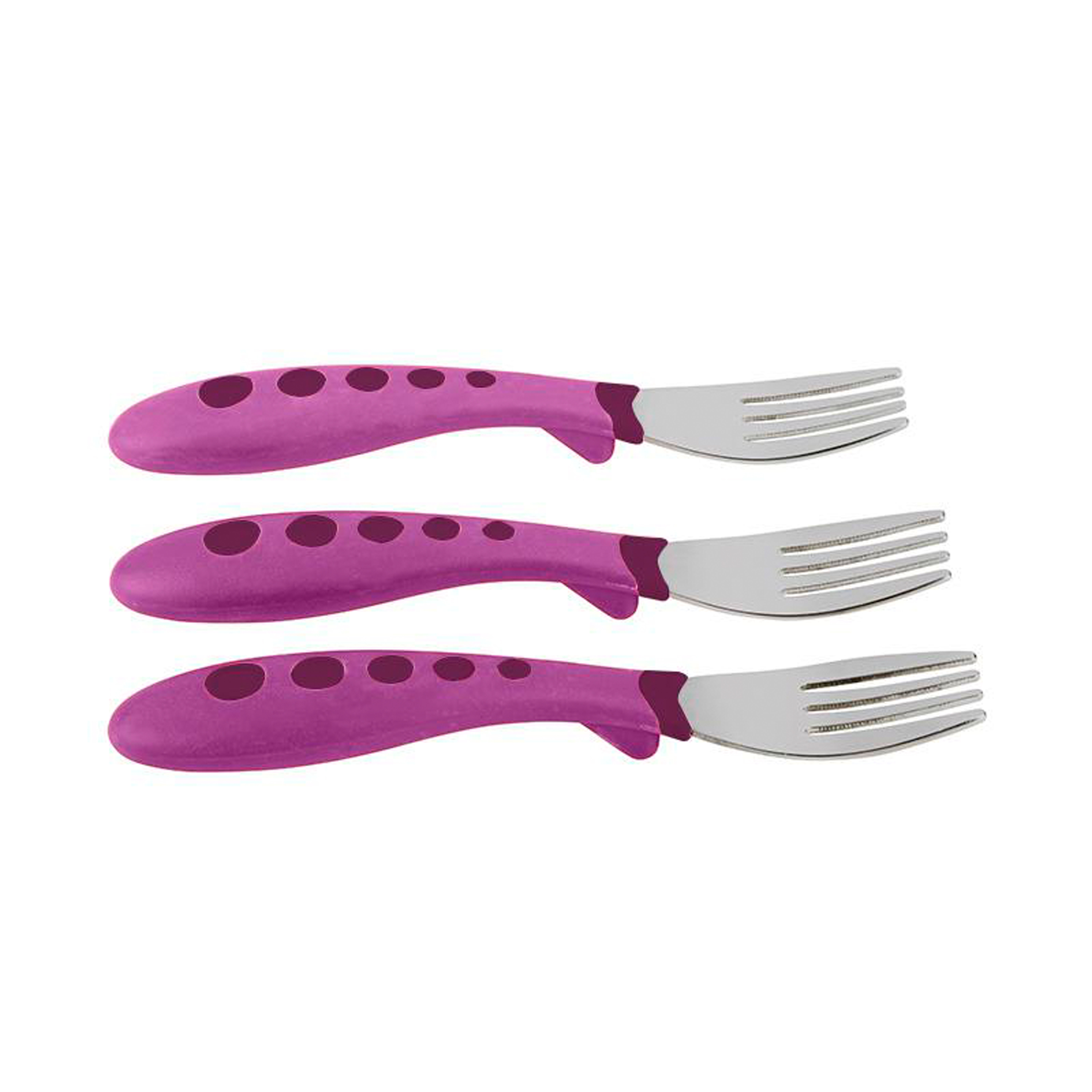 First Essentials by NUK Kiddy Cutlery Forks, 3-Pack, Green, Blue - image 5 of 6