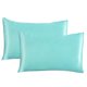 thumbnail image 1 of Funda de almohada de seda, paquete de 2, para el cabello y la piel, doble cara, suave, transpirable, funda de seda lisa, 1 of 4