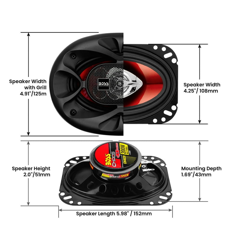 BOSS Audio Systems Car Speakers, 4