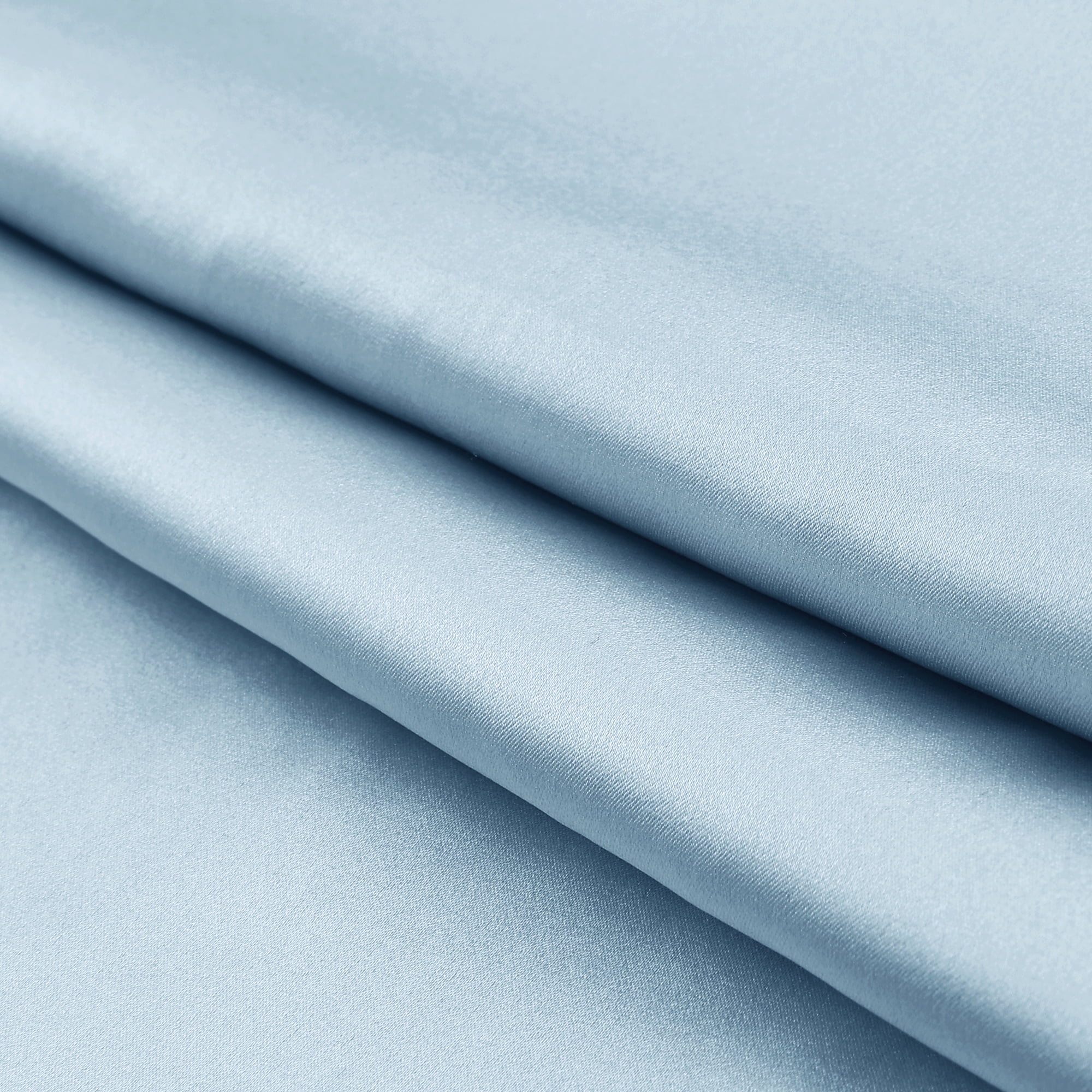 Unique Bargains Envelope Closure Soft and Durable Silk Pillowcase Blue Queen
