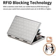 thumbnail image 5 of LOUEBICA Slim Credit Card Holder RFID Blocking Credit Card Stainless Steel Metal Wallet Business Card Cases with 6 Slots Men for Women, 5 of 7