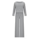 thumbnail image 4 of ICHUANYI Clearance Women's Summer New Solid Color Fashion Set Casual Solid Cotton Linen Sleeveless Two Piece Set(Gray, XL) ICHUANYI WER2023081501846, 4 of 6