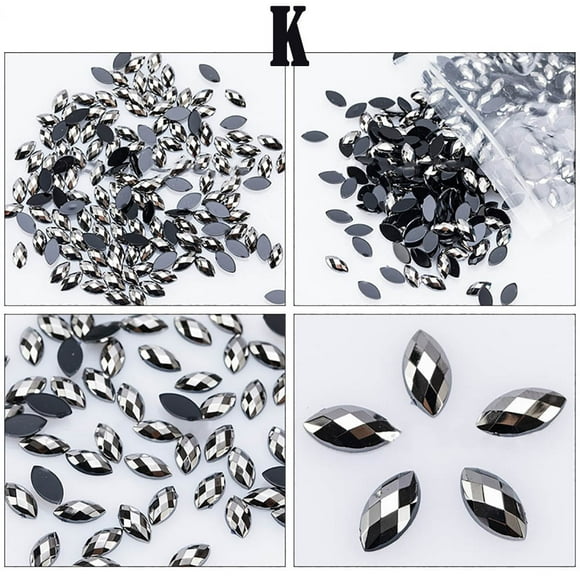 500Pcs Glitter Horse Eye Rhinestones Nail Art Decorative Glue Acrylic, Colorful Glitter Rhinestones for Nail Decoration, Sparkling Gems for DIY Nail Art Creations Clearance Sales Today Deals Prime