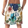 thumbnail image 2 of NICKSUN Shorts de Pyjama Amusants pour Hommes, Bas de Pyjama Doux avec Poches, Floral Coloré, S, 2 of 5