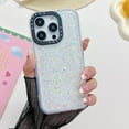thumbnail image 3 of Compatible with iPhone 14 Pro Luminous Case Glow in The Dark Noctiluncent Fluorescent Case for Women Girls Glitter Bling Sparkling Slim Soft Bumper Protective Shockproof Phone Cover,Silver, 3 of 11