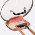 thumbnail image 1 of Soporte para utensilios, soporte para tapas, soporte para utensilios, soporte para cucharas de cocina, soporte para tapas, mantiene las encimeras de la cocina en orden(Rosa), 1 of 4