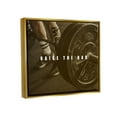 thumbnail image 3 of Stupell Industries Raise The Bar Motivational Bodybuilder Graphic Art Metallic Gold Floating Framed Canvas Print Wall Art, Design by Jacob Green, 3 of 8