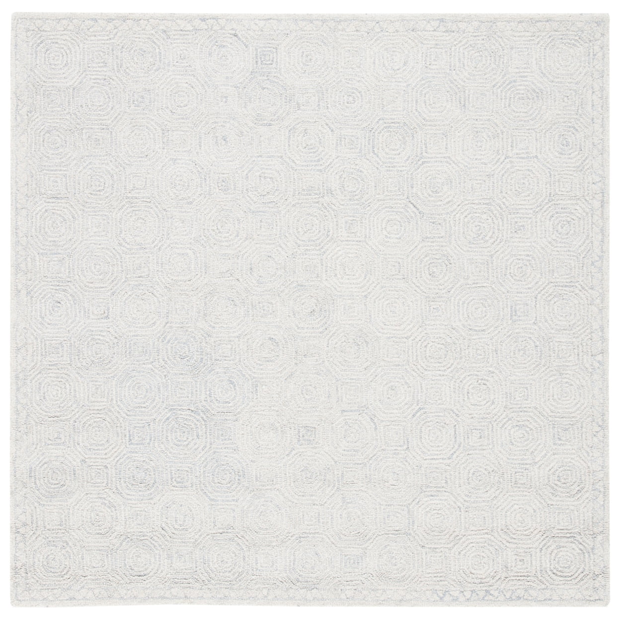 SAFAVIEH Micro-Loop Constantine Geometric Area Rug, Silver/Grey, 6' x 9'