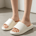 thumbnail image 4 of Womens Shower Shoes Casual Fashion Home Slippers Shower Shoes Pool Slides Sandals Thick Sole Soft Sole Lightweight Breathable Slippers White 8 [EU-40], 4 of 5