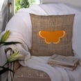 thumbnail image 3 of Carolines Treasures BB1039-BL-OR-PW1414 Butterfly Burlap and Orange   Canvas Fabric Decorative Pillow BB1039 14Hx14W, 3 of 4