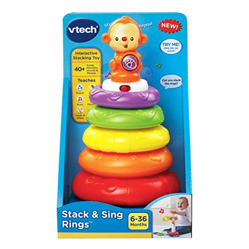 BN Vtech STACK & DISCOVER RINGS Educational Preschool Child Learning Toy 6m 