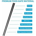 thumbnail image 4 of 10 Pairs Fiberglass Chopsticks Family Set, Reusable Chinese, Japanese, Korean Chop sticks, Dishwasher Safe, Non-slip, for Sushi, Noodles, Food, Hotpot& Cooking, 9.5 inches, Classic Black, 4 of 9