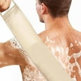 thumbnail image 4 of Under $10 Exfoliating Bath Scrubber, Wood Back Scrubber, Beige Natural Loofah Sponge Body Scrubber with Handle, Exfoliating Back Scrubber for Shower Deep Cleansing, 4 of 9