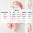 thumbnail image 3 of Busydd Baby Girl Winter Clothes 0-2 Years Solid Color Long Sleeve Warm Puffer Baby Boy Romper Winter Warm Hooded Zipper Newborn Girl Outfits, 3 of 7