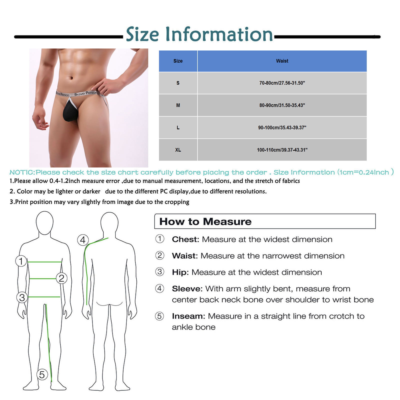 What size of thong underwear would you recommend for a guy with a 34 inch  waist? - Quora