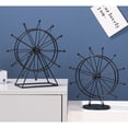 thumbnail image 5 of Adorno de rueda de la fortuna moderna, figuras de arte de Metal de mesa pequeña, decoración del hogar, estante de sala de estar, objeto de decoración (base cuadrada negra) JAMW Sencillez, 5 of 5