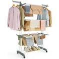 thumbnail image 1 of SONGMICS Clothes Drying Rack Stand 4-Tier, Laundry Drying Rack, Rolling Clothes Horses Dryer Rack, White, 1 of 7