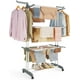 thumbnail image 1 of SONGMICS Tendedero, Tendedero Plegable de 4 Niveles, Asas Plegables, con Ruedas, 63.5 x 128 x 173 cm, Interior y Exterior, Blanco, 1 of 5