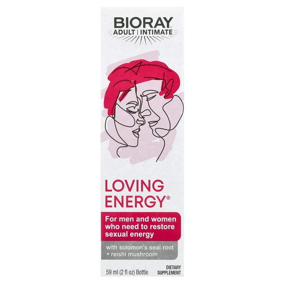 BIORAY Daily Loving Energy - 2 fl oz - Adrenal Support with Medicinal Mushrooms - Non-GMO, Vegan, Gluten Free