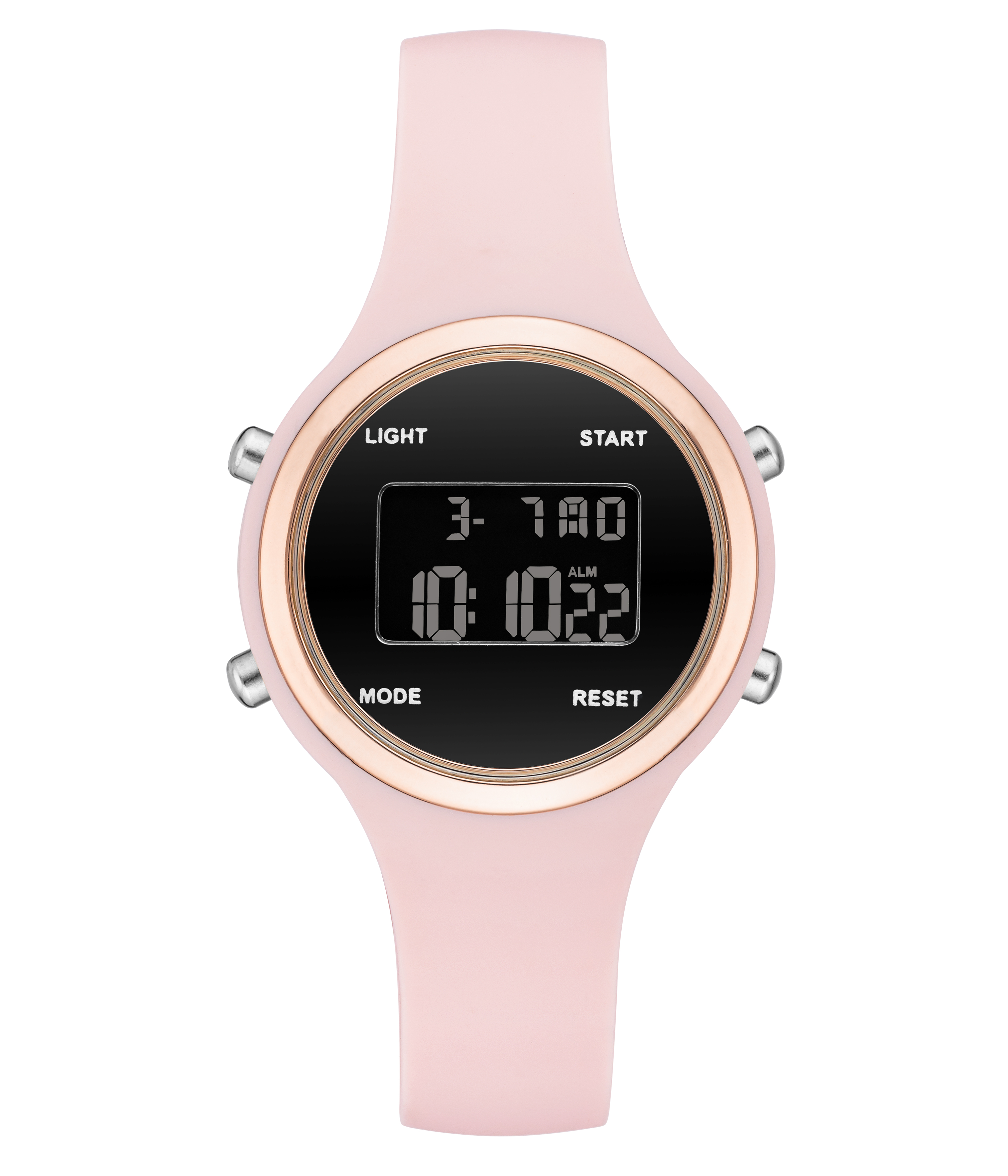 Time and Tru Adult Female Pink Silicone Digital Watch.