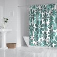 thumbnail image 2 of Teal Daisy Flower Pattern Shower Curtain 72"x72" ,Bathroom Decorative Shower Curtains Set with 12 Hooks,Modern Waterproof Washable Shower Curtain, 2 of 6