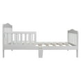 thumbnail image 2 of Resenkos Full Size Bed Frame, Platform Frame with Headboard, Wood Slat Support No Box Spring Needed, White, 2 of 9