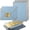 Dusty-Blue, variant on 50 Pack Stationery Set with Gold Border, A6 Envelopes and 6x8 Paper Sheets and Stickers for Writing Letters (Dusty-Blue, 6x8 Inches)