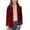 Wine Red, variant on Women'S Velvet Blazer Jacket Casual Button Up Long Sleeve Cardigan Suits Business Coat with Pockets Purple Gray XL