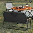 thumbnail image 5 of 39-Inch Double Seat Camping Chair, Folding Patio Receliner, Heavy-Duty 2-Person Loveseat Chair for Lawn, Backyard, Outdoor, Supports 330-lbs, Black, 5 of 5