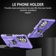 thumbnail image 2 of Allytech for Samsung Galaxy A35 Phone Case with Ring Holder, Anti-Fingerprint Non-slip Anti-Drop Heavy Duty Corner Protection Rotating Ring Stand Cover Case for Samsung A35 Phone 6.6", Purple, 2 of 10