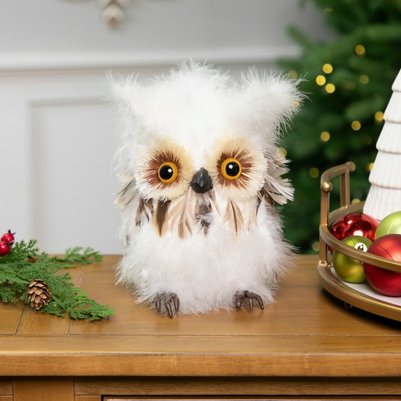 Northlight Feathery Woodland Baby Owl Decorative Christmas Figurine - 7"