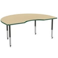 thumbnail image 4 of ECR4Kids 48in x 72in Kidney Everyday T-Mold Adjustable Activity Table Maple/Green/Black - Super Leg, 4 of 7