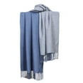 thumbnail image 4 of TEAJOPSUU Winter Warm Scarf for Women Soft Faux Wool Tassel Scarf Fashion Thermal Warps Colorful Long Shawl Large Scarves A-Blue, 4 of 5