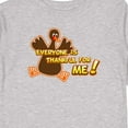 thumbnail image 4 of Inktastic Everyone is Thankful for Me Boys or Girls Long Sleeve Toddler T-Shirt, 4 of 5