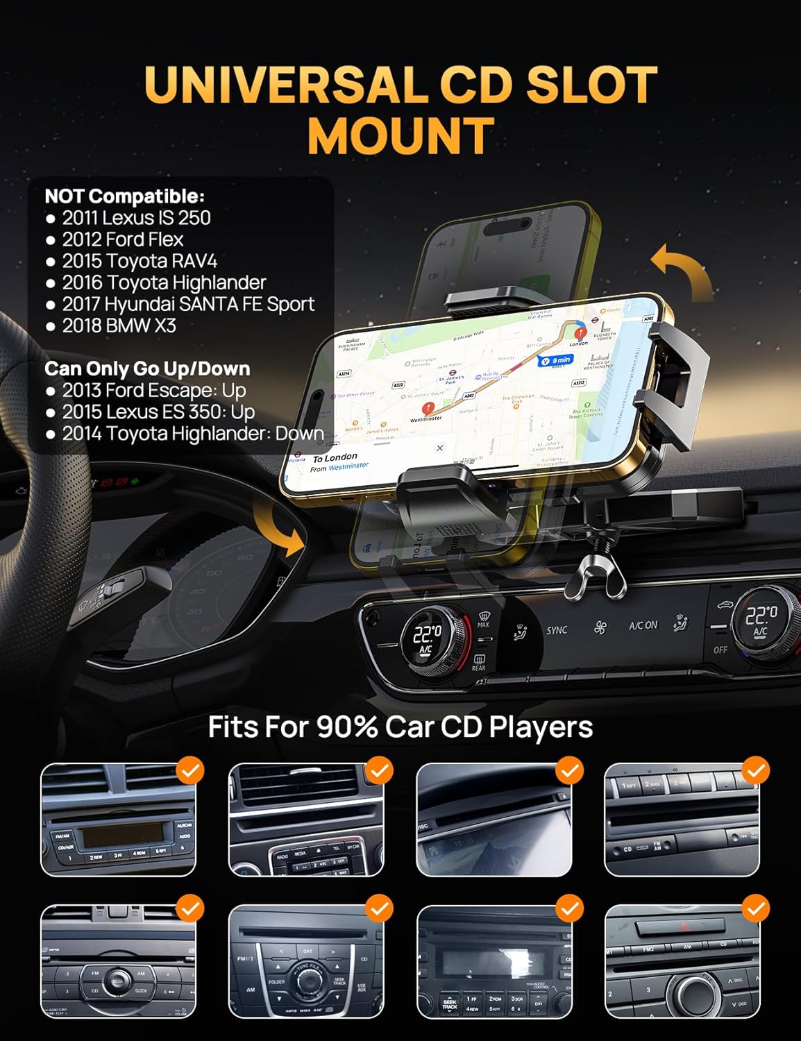 Guanda CD Slot Phone Mount with Anti-Vibration photo 6