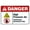 Warning Sign 5, variant on High Pressure Do Not Enter When Red Light Is Flashing Warning Sign - 8"x12" Security Safety Metal Vintage Caution Poster Wall Decor for Business Office Home Street Road