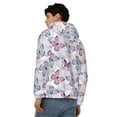 thumbnail image 4 of Honeii Butterflies in Pastel Print Hoodies for Men, Pullover & Full Zip, Breathable Zip up Hoodie, Sweatshirt-Small, 4 of 5