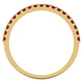 thumbnail image 5 of 0.285 ctw Wedding Band for Women - 14K Yellow Gold Natural Garnet Stackable Eternity Ring, 5 of 6