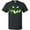 AB-Black, variant on Viciously Grinning Pumpkin Face in Lime Green Glow T-Shirt