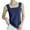 Dark Blue, variant on Wyobmus Summer Women Tank Tops Casual Sleeveless Camisole Shirt Loose Fit Square Neck Basic Shirt Solid Color Tops Dark Blue