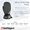 thumbnail image 4 of HOTFINGERS Men's Rip-N-Go Alpine Sport Men's Fabric Mitten, Color: Dark-Gray/Light-Gray, Size: XL, 4 of 5