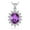Purple, variant on Vintage Princess Diana William Kate Middleton Oval 3.2ct Created Blue Sapphire Pendant 925 Sterling Silver Rose Gold Plated