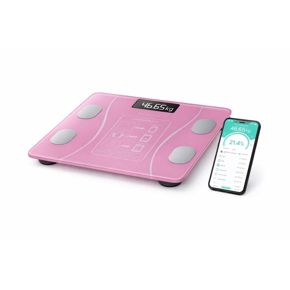 Báscula Digital Bluetooth Inteligente con Medición de Grasa Corporal y BMI