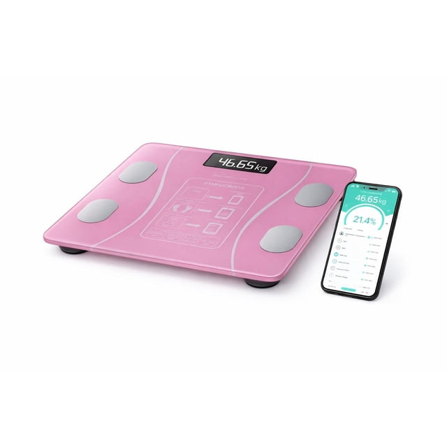 Báscula Digital Bluetooth Inteligente con Medición de Grasa Corporal y BMI