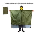 thumbnail image 2 of Sonducket Chubasquero 3 en 1, capa de lluvia, Poncho, estera de Picnic, con capucha, impermeable, a la moda, para acampar al aire libre, montar Escalada Verde oscuro, 2 of 6